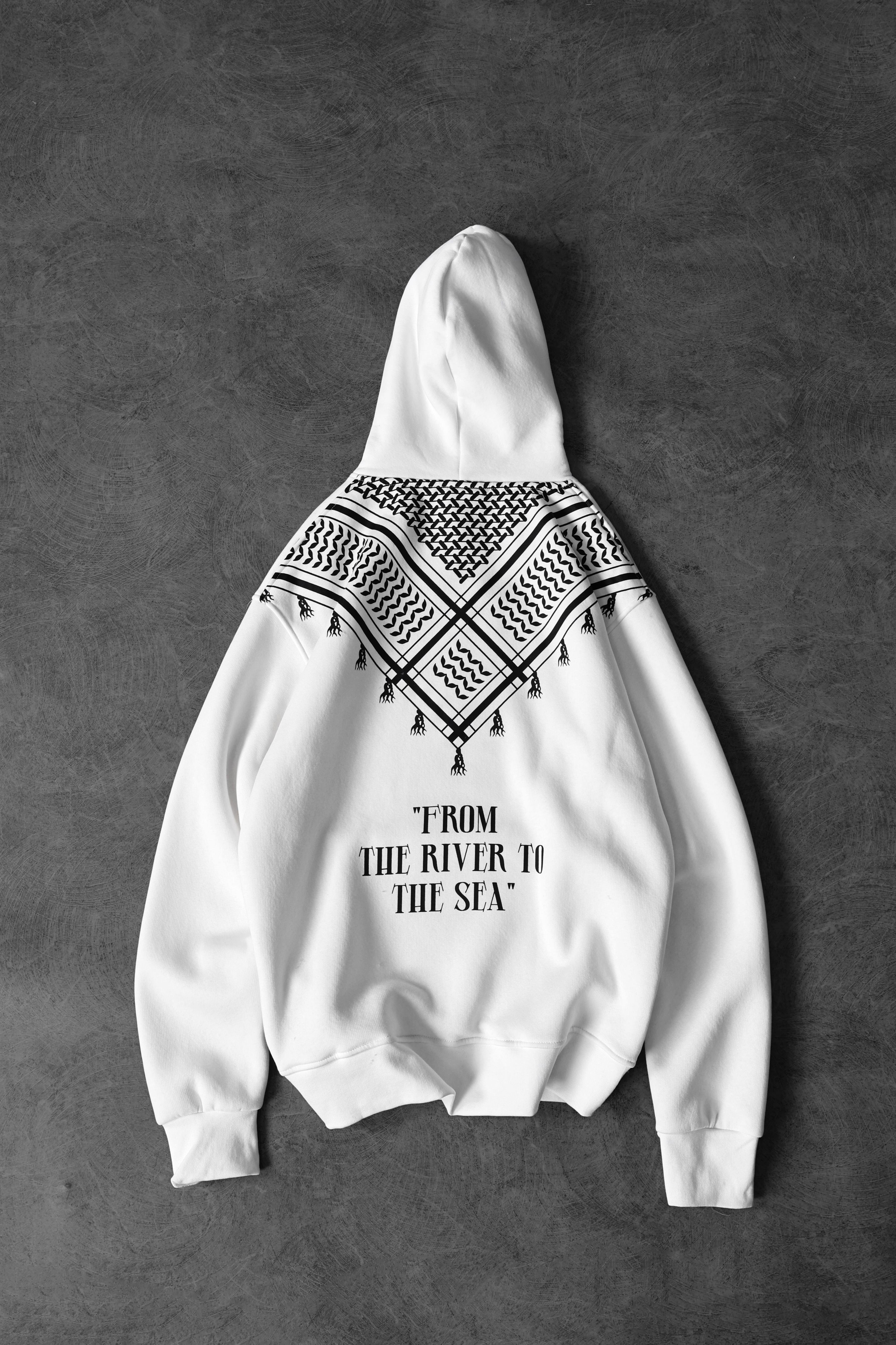 White Shawl Style Hoodie